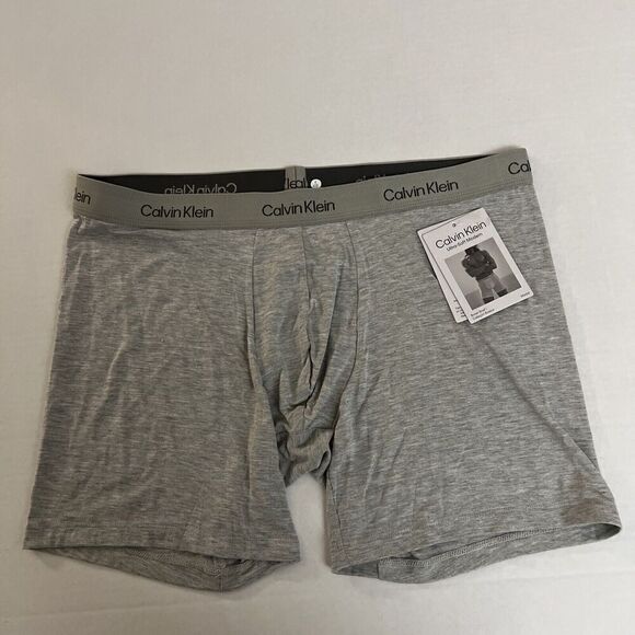 Calvin Klein Underwear Men Sz Small Gray Modal Eco Pure NB2987050 Boxer Brief - Picture 3 of 5